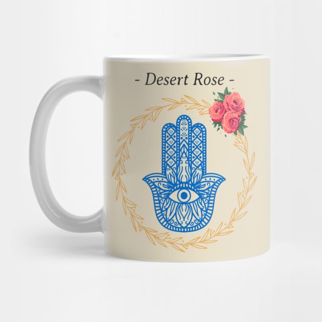 Desert Rose Arab Middle eastern Girl Hamsa Evil Eye by Tip Top Tee's